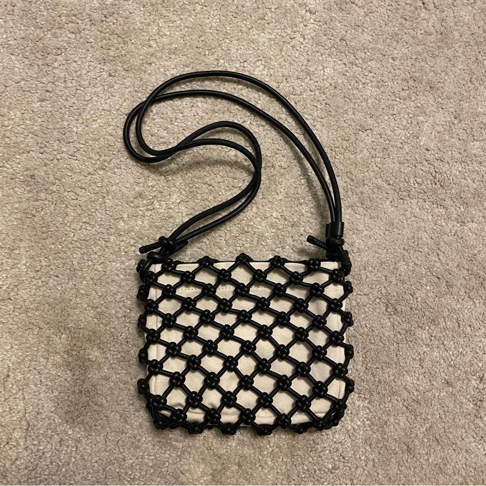 Madewell The Knotted Leather Crossbody Bag True Black - Picture 2 of 5